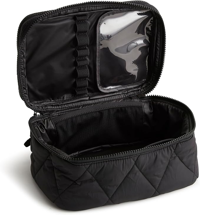 Vera Bradley Women's Featherweight Brush Up Cosmetic Case, Moonless Night, One Size - Image 3