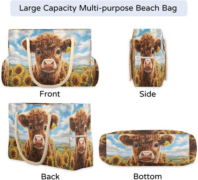 Large Beach Bag with Zipper Beach Bags for Women Water Resistant Swim Pool Bag - Image 6