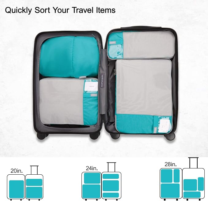BAGSMART 6 Set /4 Set/2 Set Compression Packing Cubes for Travel, Lightweight Luggage Organizer Bags, Durable Space Saver Bags Travel Essentials - Image 3