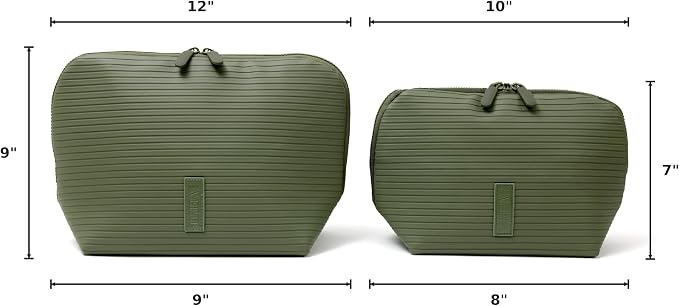 THE VERTI-Vertical Waterproof Makeup & Toiletry Bag | 23-Pocket Organizer with Upright, Fold-Down Design for Skincare, Toiletries & Essentials (Olive, Medium) - Image 3