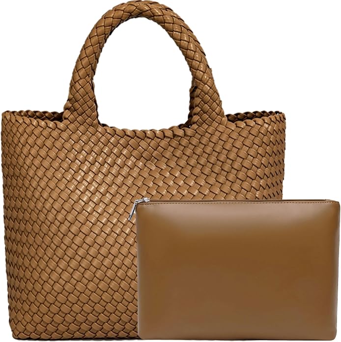 JINMANXUE Fashion Woven Bag Shopper Bag Travel Handbags and Purses Women Tote Bag Large Capacity Shoulder Bags by JINMANXUE