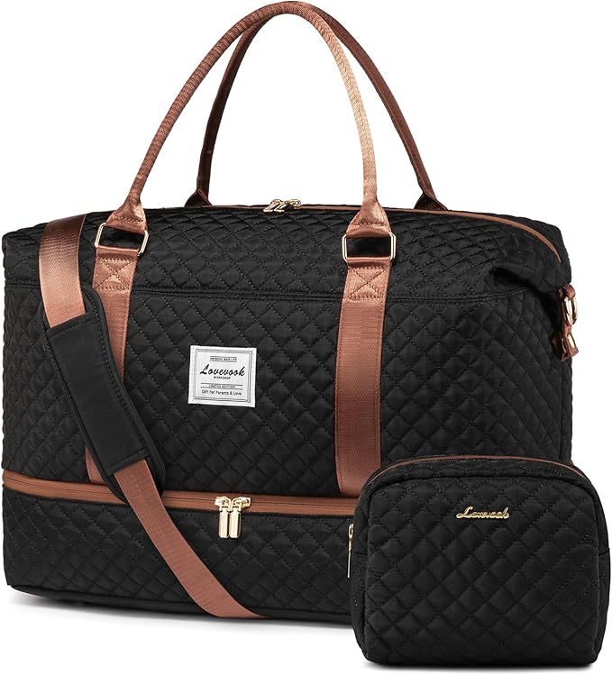 LOVEVOOK Travel Duffle Bag,Weekender Bags for Women with Shoe Compartment，Carry on Overnight Bag with Toiletry Bag,Gym Duffel Bag with Wet Pocket, Hospital Bags for Labor and Delivery by LOVEVOOK