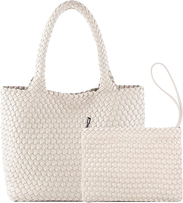 JINMANXUE Fashion Woven Bag Shopper Bag Travel Handbags and Purses Women Tote Bag Large Capacity Shoulder Bags by JINMANXUE
