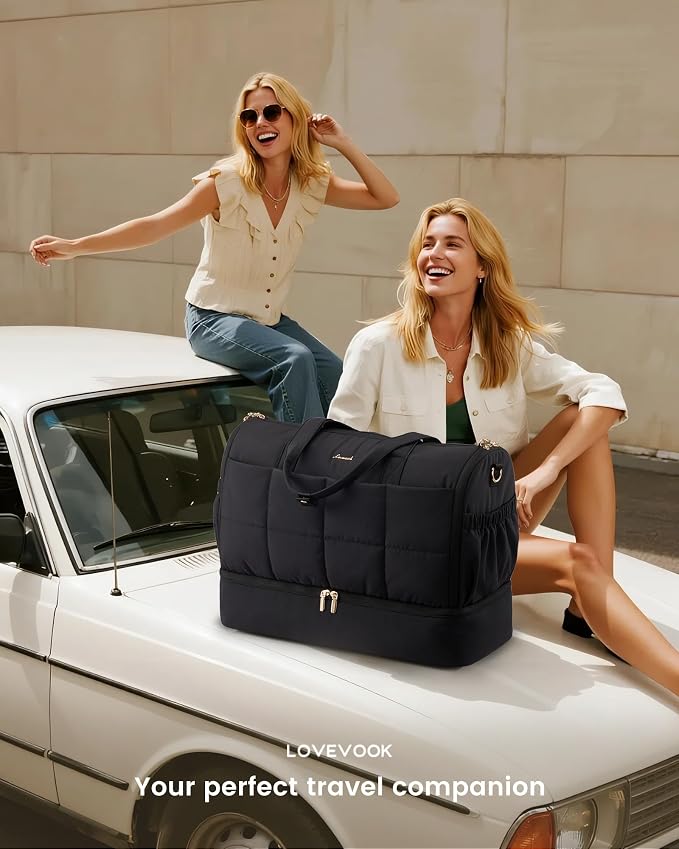 LOVEVOOK Garment Bags for Travel,Convertible Garment Bag for Women with Shoe Pouch,Carry on Duffel Bag with Toiletry Bag, 2 in 1 Hanging Suitcase Suit Bag,Waterproof Weekender Bags for Business Trip - Image 6