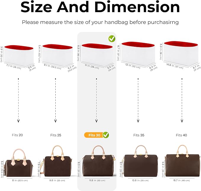 Lightweight Purse Organizer Compatible with LV Speedy 30 | Handcrafted DuPont™ Tyvek®,Handbag Organizer Insert,1:1 Custom Fit,Rogue Coeur,Perfect for Commuters and Travelers - Image 2