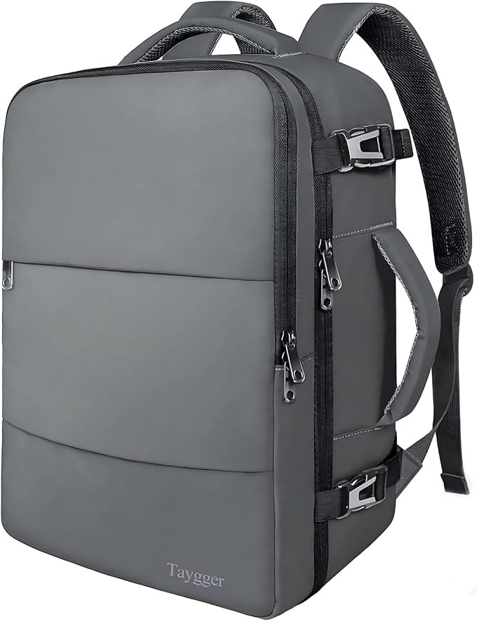 Taygeer Personal Item Backpack for Women, 35L Travel Backpack | Bookbag with Laptop Compartment & Water Bottle Pocket, Lightweight Work Back pack for Weekend Business Gym Hiking, Dark Grey by Taygeer
