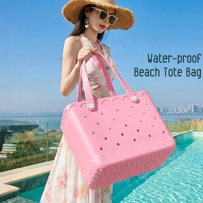 Rubber Beach Tote Bag Waterproof Tip-Proof Outdoor Tote Bag for the Beach Boat Pool Sports - Image 5
