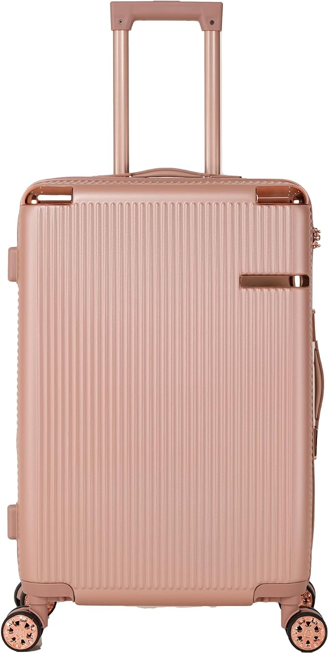 Merax Luggage Sets 4 Piece with Cosmetic Case TSA Lock, Hardside ABS Carry On Suitcase with YKK Zippers Lightweight Rolling Travel Luggage Sets with Spinner Wheels,14+20+24+28 IN,Rose Gold - Image 7
