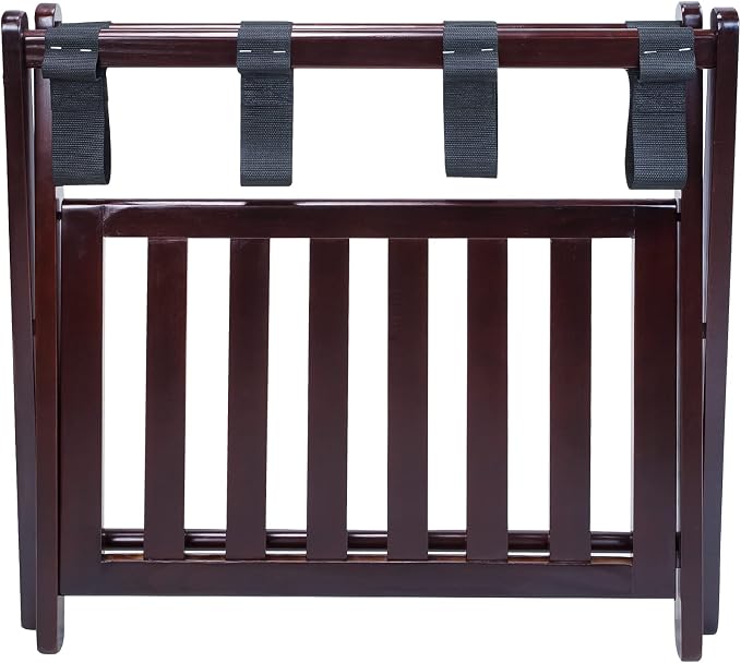 Casual Home Luggage Rack with Shelf, Espresso - Image 14