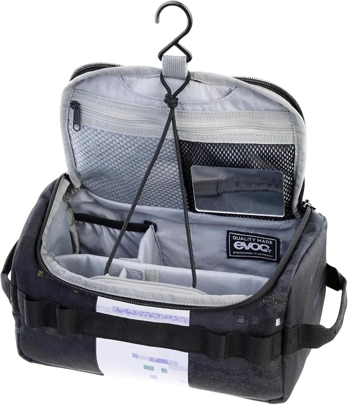 EVOC Wash Bag Toiletry Bag for Everyday Travel (Organiser Compartments with Individual Space Division, Removable Pocket Mirror, Wash Bag for Hanging) - Image 4