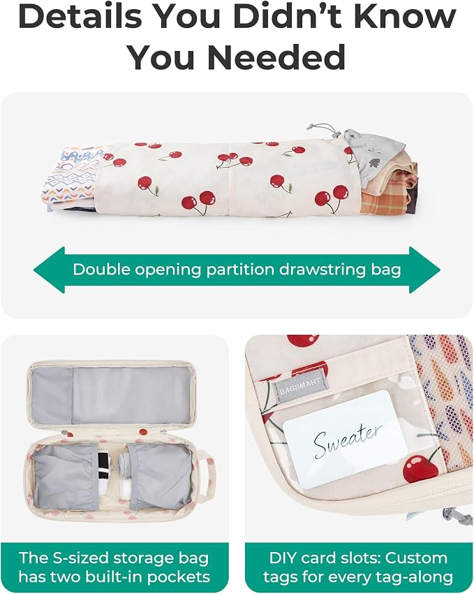 BAGSMART 6 Set /4 Set/2 Set Compression Packing Cubes for Travel, Lightweight Luggage Organizer Bags, Durable Space Saver Bags Travel Essentials - Image 6