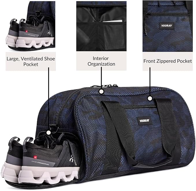 Vooray Burner Duffel Bag - 23L Small Gym Bag for Women and Men with Shoe Compartment, Lightweight Travel Duffel for Training, Sports, Overnight Use - Image 3