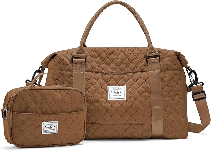 Travel Duffel Bag, Carry On Overnight Weekender Bags for Women | Travel Bag with Wet Pocket & Trolley Sleeve, For Spirit Airlines 18x14x8 Personal Item Bag by HYC00