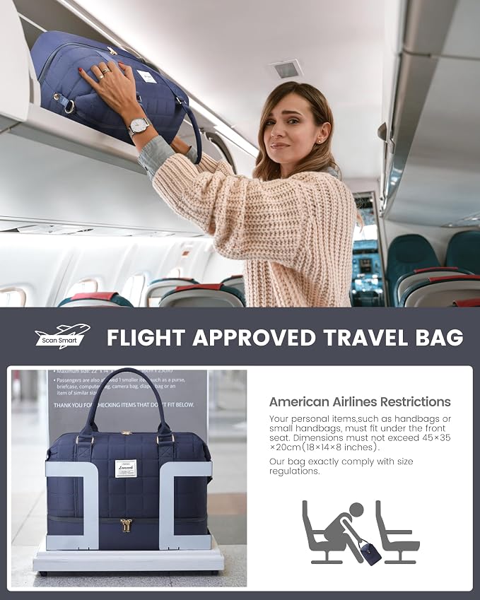 LOVEVOOK Puffer Weekender Bags for Women with Shoe Compartment, Carry On Overnight Bag, Hospital Bag for Labor and Delivery, Gym Duffel Bag with Wet Pocket,2Pcs Set - Image 4