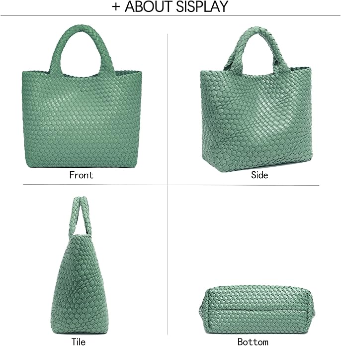 JINMANXUE Fashion Woven Bag Shopper Bag Travel Handbags and Purses Women Tote Bag Large Capacity Shoulder Bags - Image 7