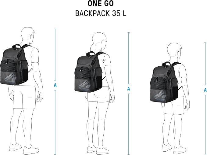 ARENA One Go Swim Sports Backpack Athletes Medium Size Equipment Bag 35 Liters - Image 4