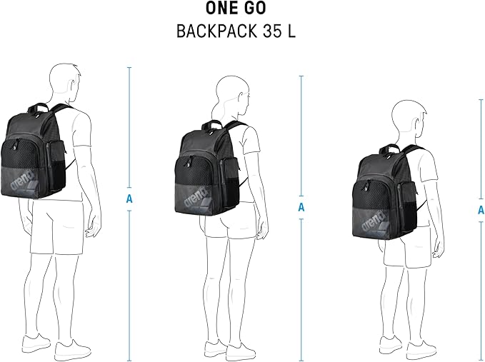 ARENA One Go Swim Sports Backpack Athletes Medium Size Equipment Bag 35 Liters - Image 4