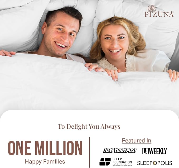 Pizuna Pure 100% Cotton Flat Sheets Only King White (1 PC), Luxurious 400 Thread Count Long Staple Cotton Sateen Flat Bed Sheet with 4" Hem (Combed King Flat Sheet Only Cotton) - Image 4