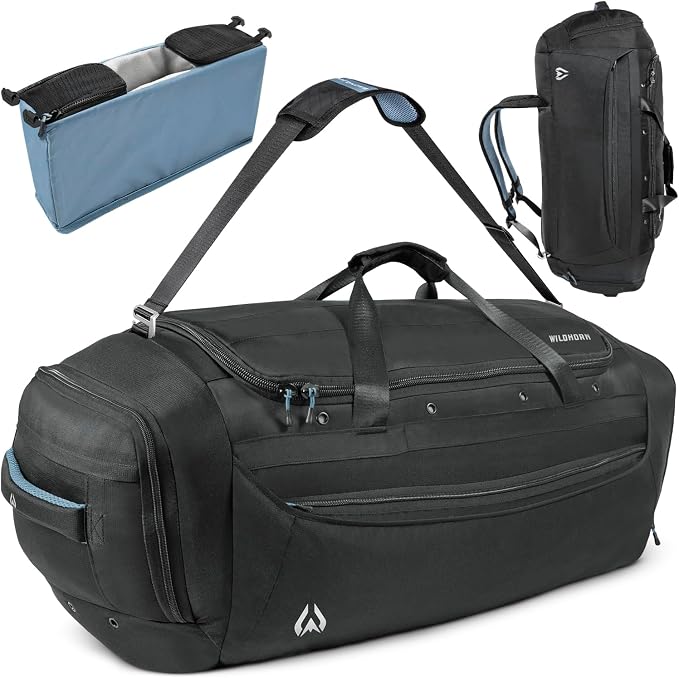 Wildhorn Big Mesa 90L MTB Gear Bag - Lightweight & Waterproof Duffel, Mountain Bike Duffle Bag, Ideal for Gym, Travel, Biking, Motorcycle, and Sports by WildhornOutfitters