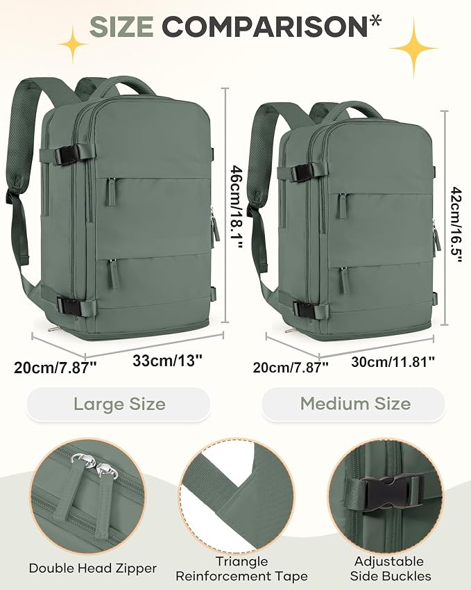 coofay Large Travel Backpack For Women Men Airline Approved Carry On Backpack Flight Approved Waterproof Sports Luggage Backpack Casual Daypack Small Hiking Backpack - Image 4