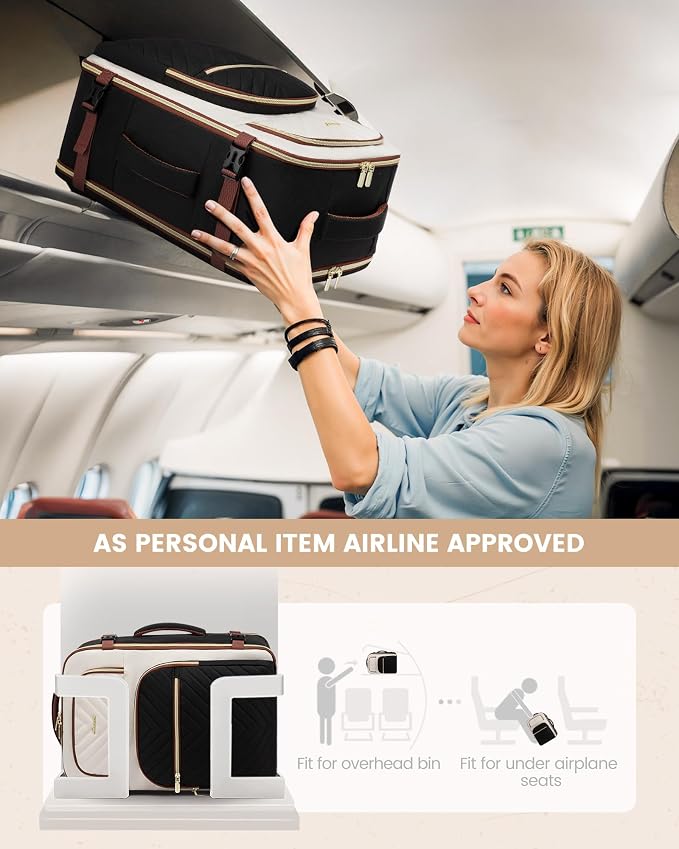 LOVEVOOK Travel Backpack Carry on Flight Approved 40L,Waterproof TSA Travel Essentials Personal Item Backpack for Women Men,Large Carry on Luggage Suitcase Travel Bag for Airplane with 3 Packing Cubes - Image 5