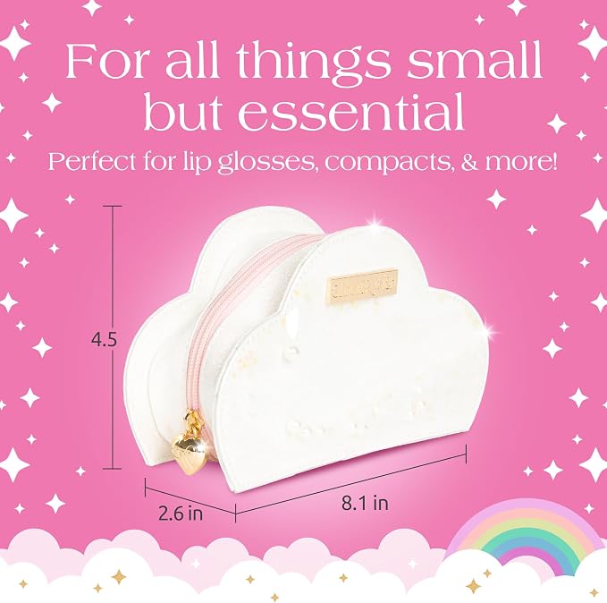 Glimmer Wish Unicorn Cloud Pouch, Trendy Mini Pouch, Clutch, or Coin Purse for your Tiny Treasures, Great Gifts for Teens and Girls, 8.1 x 2.6 x 4.5 in - Image 4
