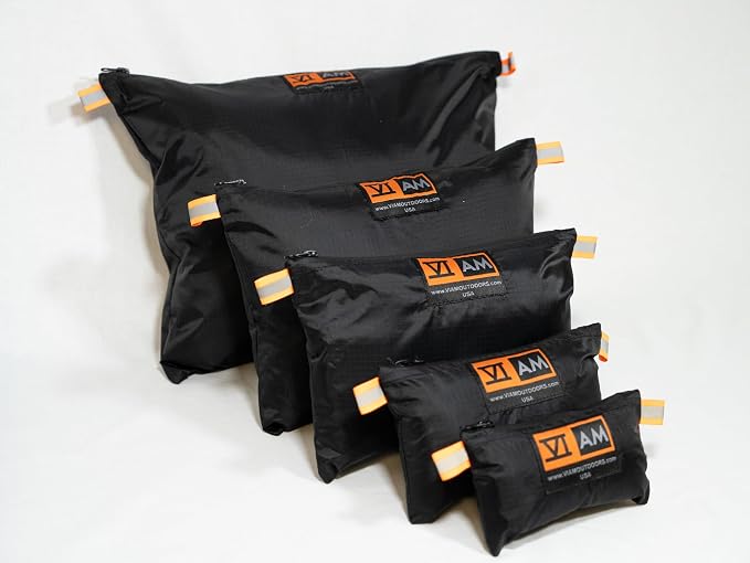 VIAM Outdoors B3's Big Belt Bag Tool Bag Zipper Pouch, Premium Utility Multipurpose Storage Organizer Tool Pouches for Hunting, Camping, Backpacking, Travel - 5pc Black - Image 7