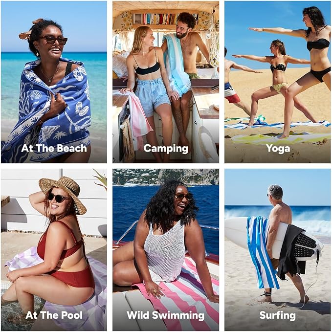 Dock & Bay Beach Towel - Quick Dry, Sand Free - Compact, Lightweight - 100% Recycled - Includes Bag - Ocean Treasure - Large (160x90cm, 63x35) - Image 4
