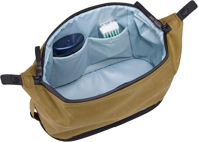 Thule Aion Toiletry Bag - Water-resistant bag for toiletries, makeup & shaving essentials - Removable liquids bag included - Easy to clean - Snap loop for easy hang - Waxed, PFC-free fabric - Image 11