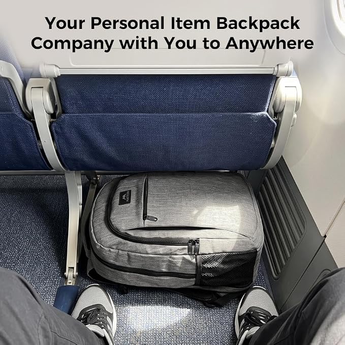MATEIN Travel Laptop Backpack, 15.6 Inch College School Computer Bag, Grey | Slim Sturdy Business Daypack, Anti Theft Bookbag, Water Resistant, Gift for Men & Women, Personal Item Bag, Mochilas - Image 4