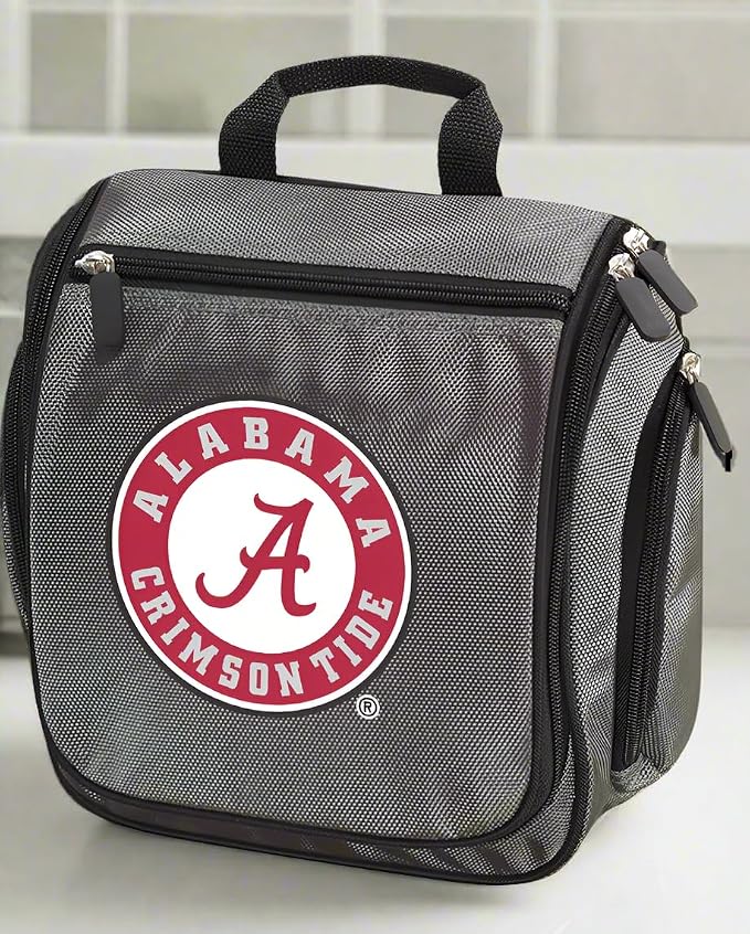 Broad Bay Alabama Toiletry Bag Or Hanging University of Alabama Shaving Kit (Gray - Round Logo) - Image 2