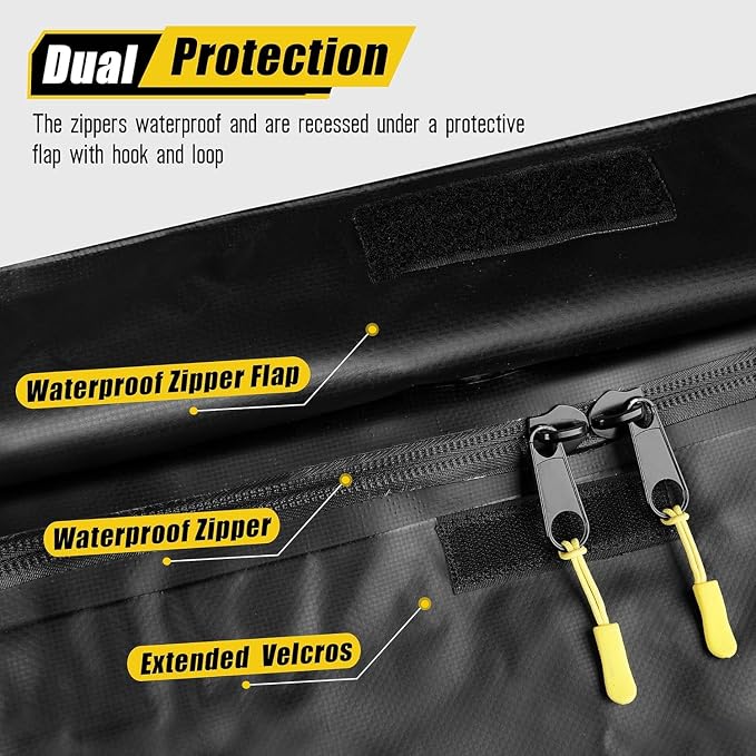 ARKSEN Waterproof Hitch Cargo Carrier Bag for 20" x 60" Baskets, 15 Cubic Feet Large Capacity Luggage Storage (58" L x 19" W x 24" H) for Car Truck SUV RV or Trailer - Image 3