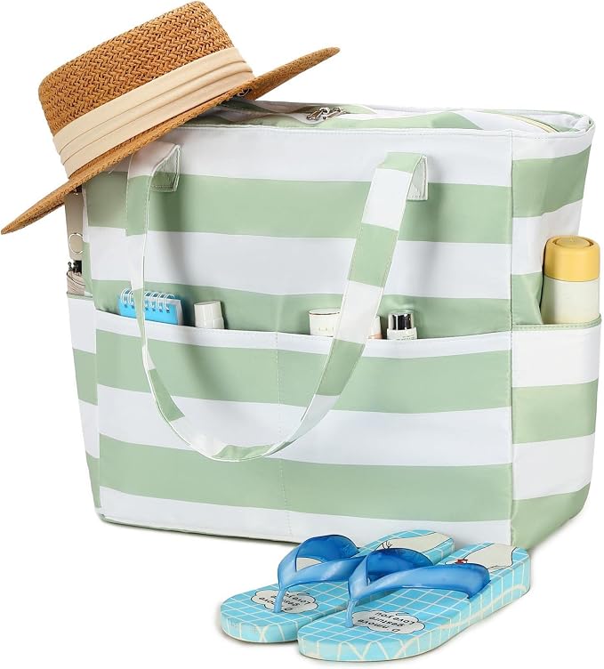 Bluboon Waterproof Beach Tote Pool Bags for Women Ladies Extra Large Carry On Bag With Wet Compartment for Weekender Travel - Image 6