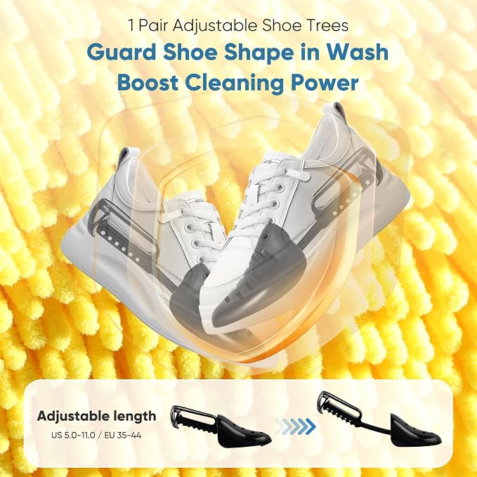 Teletrogy Shoes Laundry Bag Keep Shoes Clean, Shoe Wash Bag for Washing Machine, Durable Zipper Laundry Washing Bag, Sneaker Tennis Cleaner Kit Adjustable Shoe Trees - Home Dorm Travel Essentials - Image 4