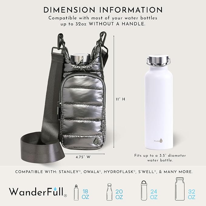 WanderFull Original HydroBag Crossbody Water Bottle Holder with Phone Pocket, Fits Water Bottles up to 32 oz - Image 5