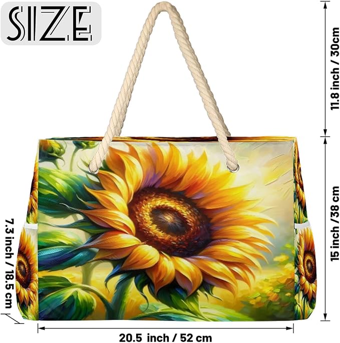 Large Beach Bag with Zipper Beach Bags for Women Water Resistant Swim Pool Bag - Image 4