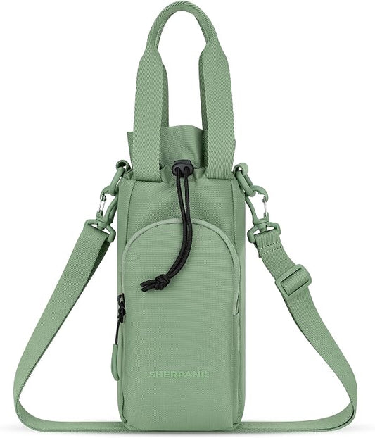 Sherpani Izzie, Water Bottle Crossbody, 32oz Bottle Carrier Bag | Bottle Holder Sling with Phone Pocket, Cross Body Drink Carrier Men Women, RFID Protection for Hiking Camping, Travel Gift by SHERPANI