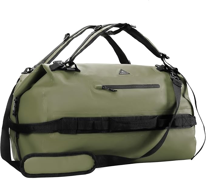 Haimont IPX7 Waterproof Roll-Top Dry Duffel Backpack | 60L/90L Sizes, 500D Tarpaulin, Welded Seams, Mesh Pockets, Boating & Kayaking by Haimont