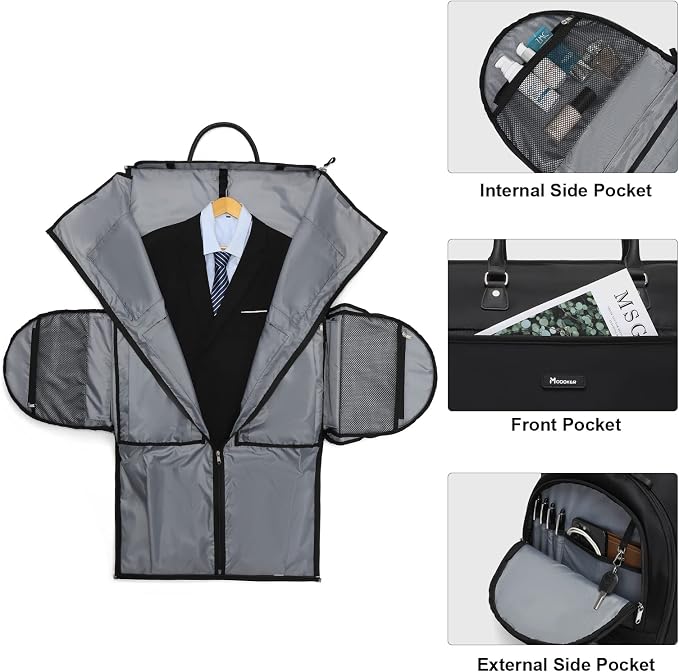 Modoker Rolling Garment Bags, 22in Garment Duffle Bag with Wheels, 3 in 1 Garment Suit Luggage Bag, More Carry-On Friendly for Business Travel Weekender - Image 5