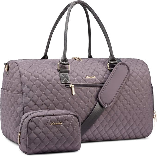 LOVEVOOK Travel Duffle Bag, Weekender Bag for Women with Toiletry Bag, Carry on Overnight Bag with Shoe Compartment, Gym Duffel Bag with Wet Pocket, Mommy Hospital Bags for Labor and Delivery by LOVEVOOK