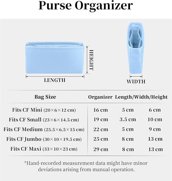 Purse Organizer Insert, Silky-Soft Lightweight Design, Multi-Pocket, Keeps Bag Organized & Protects Interior, Fits Chanel Classic Flap Small, Ideal for Travel & Daily Use(Celeste, CF Small 23) - Image 8