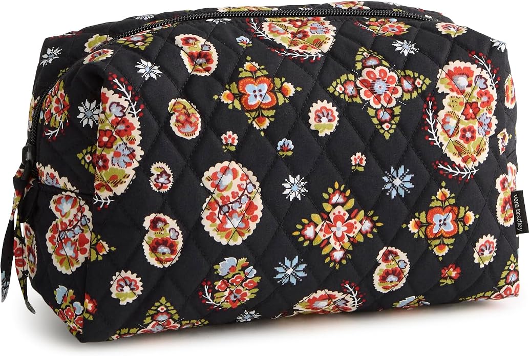 Vera Bradley Premium Cotton Large Cosmetic Makeup Bag by VeraBradley