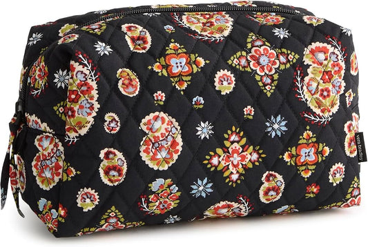 Vera Bradley Premium Cotton Large Cosmetic Makeup Bag by VeraBradley