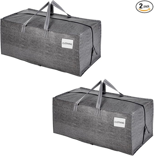 VENO 2 Pack Heavy Duty Moving Bags with Backpack Straps, Zippers & Handles, Extra Large Packing Bags for College Dorm Essentials, Moving Supplies Alternative to Cardboard Moving Boxes by Veno