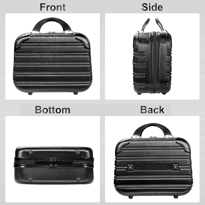 14-Inch Makeup Train Case Hardshell PC+ABS Travel Cosmetic Organizer, Makeup Storage Box for Toiletry Durable Portable Gifts for Women. - Image 2