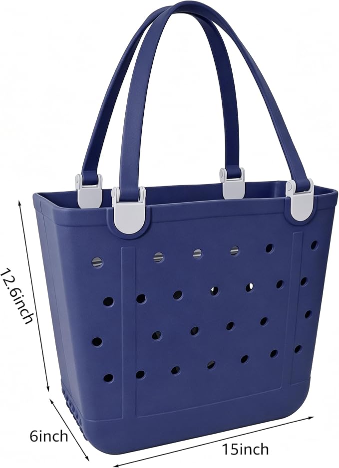 Lightweight Extra large Rubber Beach Bag Small mini Tote Bag for Gym Waterproof medium Open Handbag for Pool Sports - Image 5