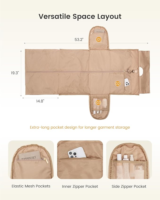 LOVEVOOK Garment Bags for Travel,Convertible Garment Bag for Women with Shoe Pouch,Carry on Duffel Bag with Toiletry Bag, 2 in 1 Hanging Suitcase Suit Bag,Waterproof Weekender Bags for Business Trip - Image 4