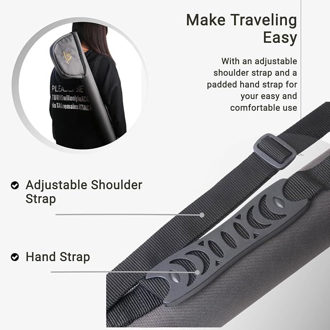 MAXIMUMCATCH Fly Fishing Rod Case with Reel Pouch, Complete Protection Bag, 9FT 2/4 Pieces Rod, Single (Gray, 9' 4sec) - Image 4