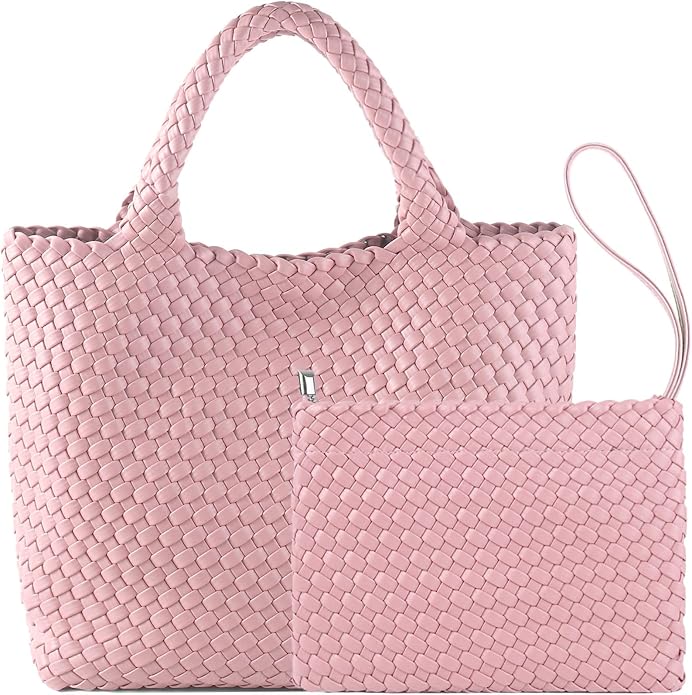 JINMANXUE Fashion Woven Bag Shopper Bag Travel Handbags and Purses Women Tote Bag Large Capacity Shoulder Bags by JINMANXUE