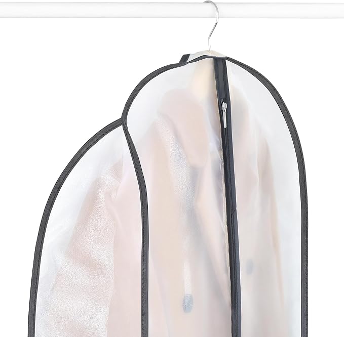Zilink Breathable Dress Bags for Gowns Long 72” Wedding Dress Storage Bags Silky Dress Bags for Closet Storage with 7" Gussted Wrinkle Free for Long Evening Dresses Puffy Dress Storage, Set of 4 - Image 6